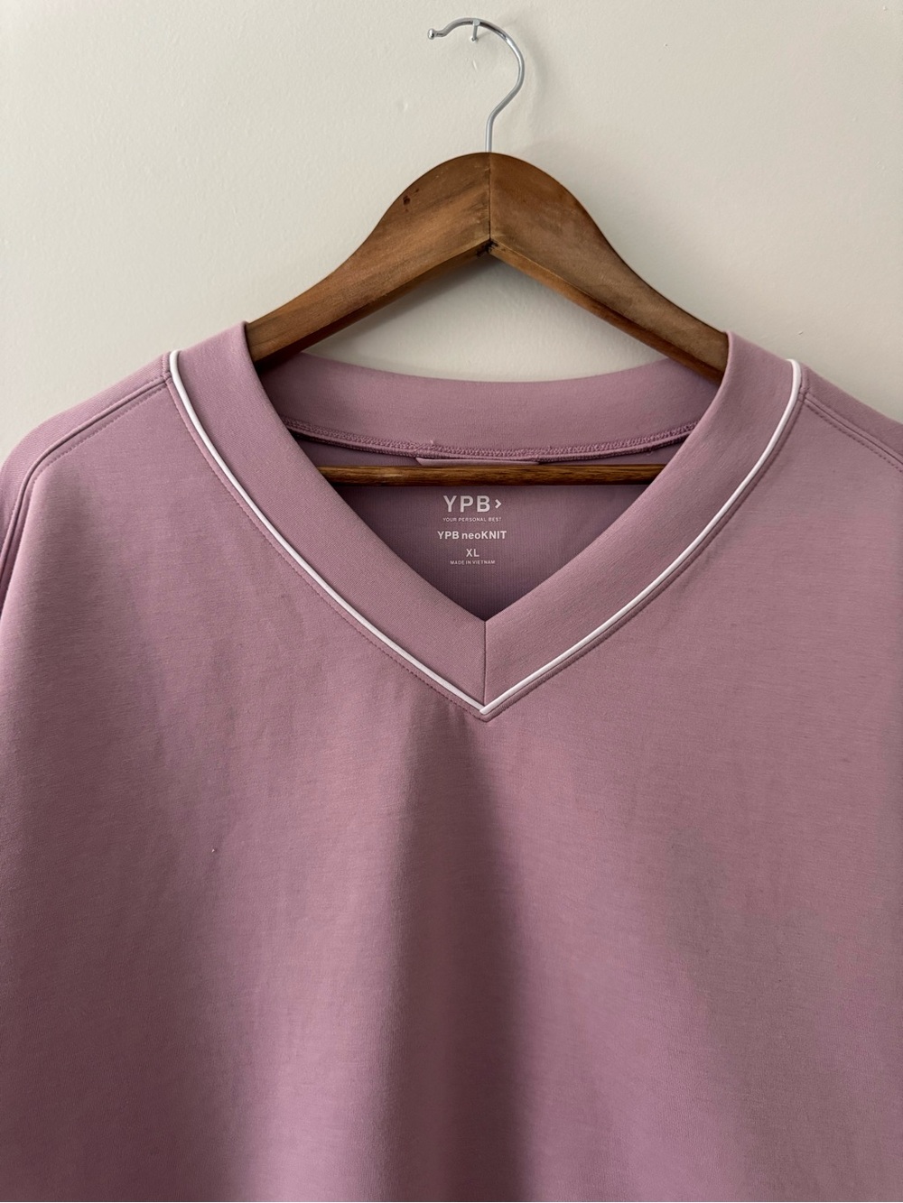 ABERCROMBIE YPB neoKNIT V-Neck Mauve XL - Picture 6 of 13